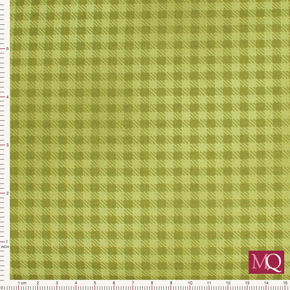 Heartland by Cheryl Haynes for Benartex - Wool Check Light Green Reduced