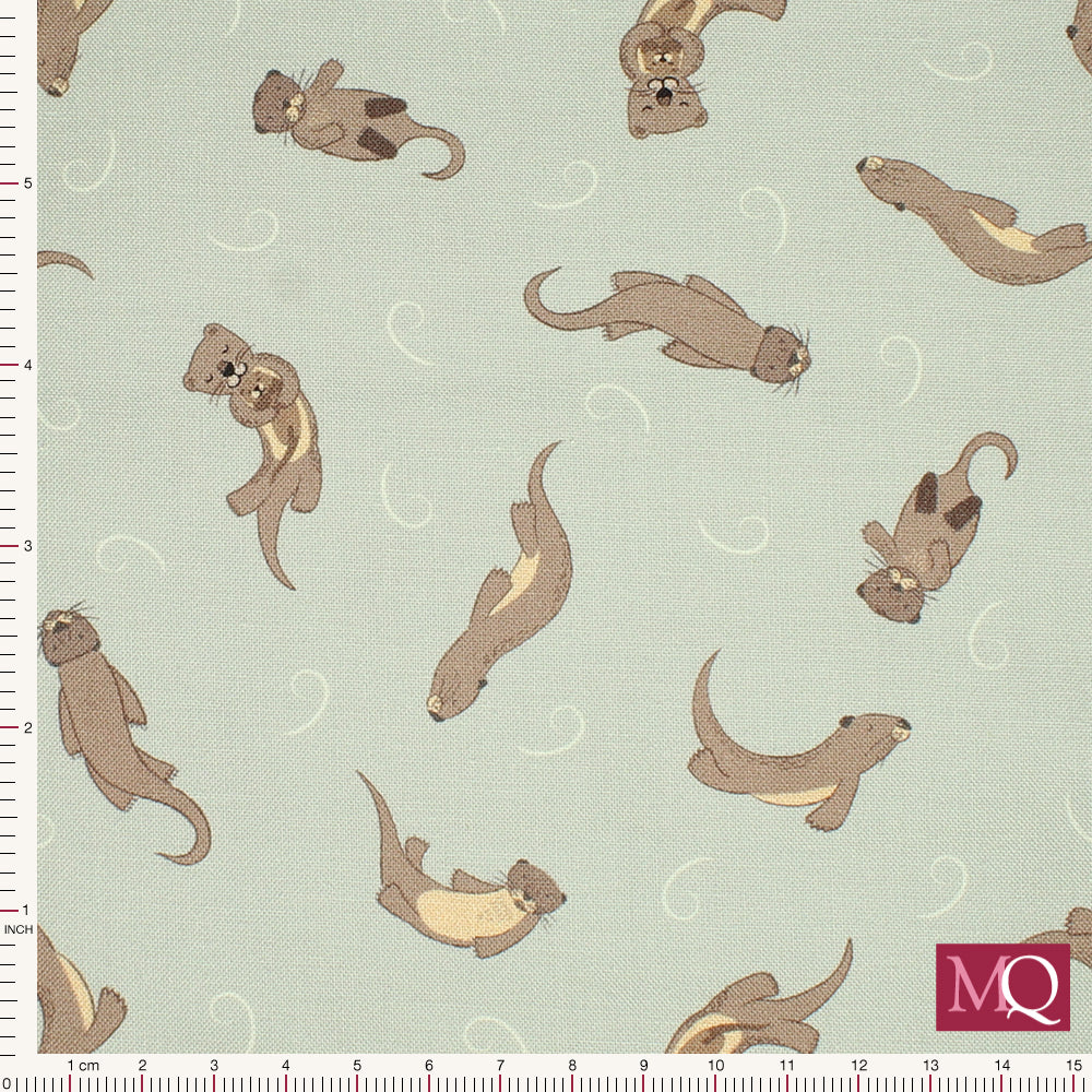 Small Things... Rivers and Creeks by Lewis and Irene - Otters on Water Green