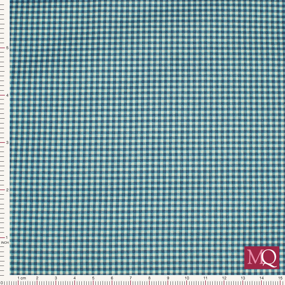 Petite Beehive by Andover - Petite Gingham Cobalt Remnant