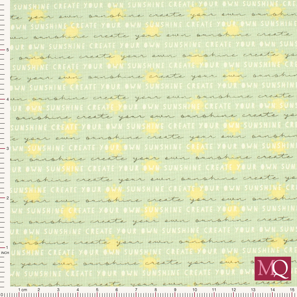 Shine by Sweetwater for Moda - Sky Sunshine Text