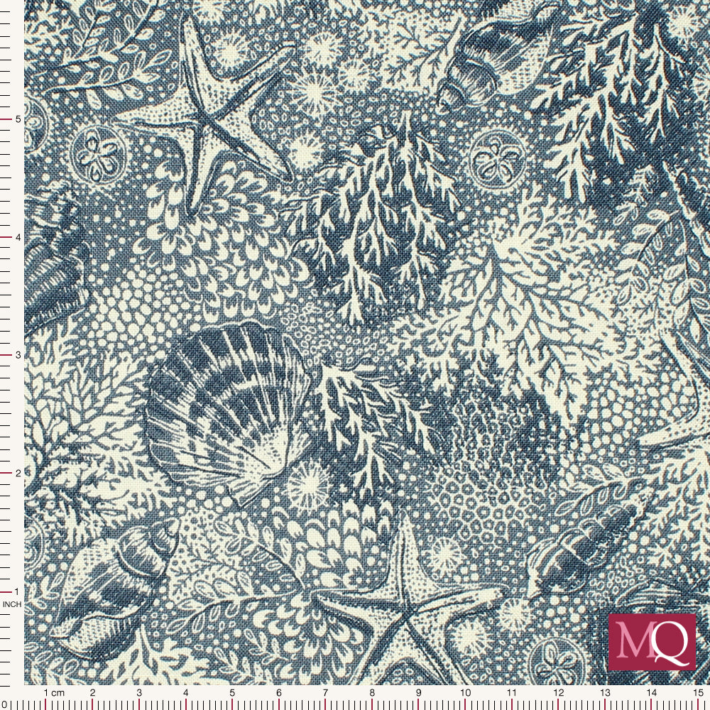 High Tide by Makower - Reef Dark Blue