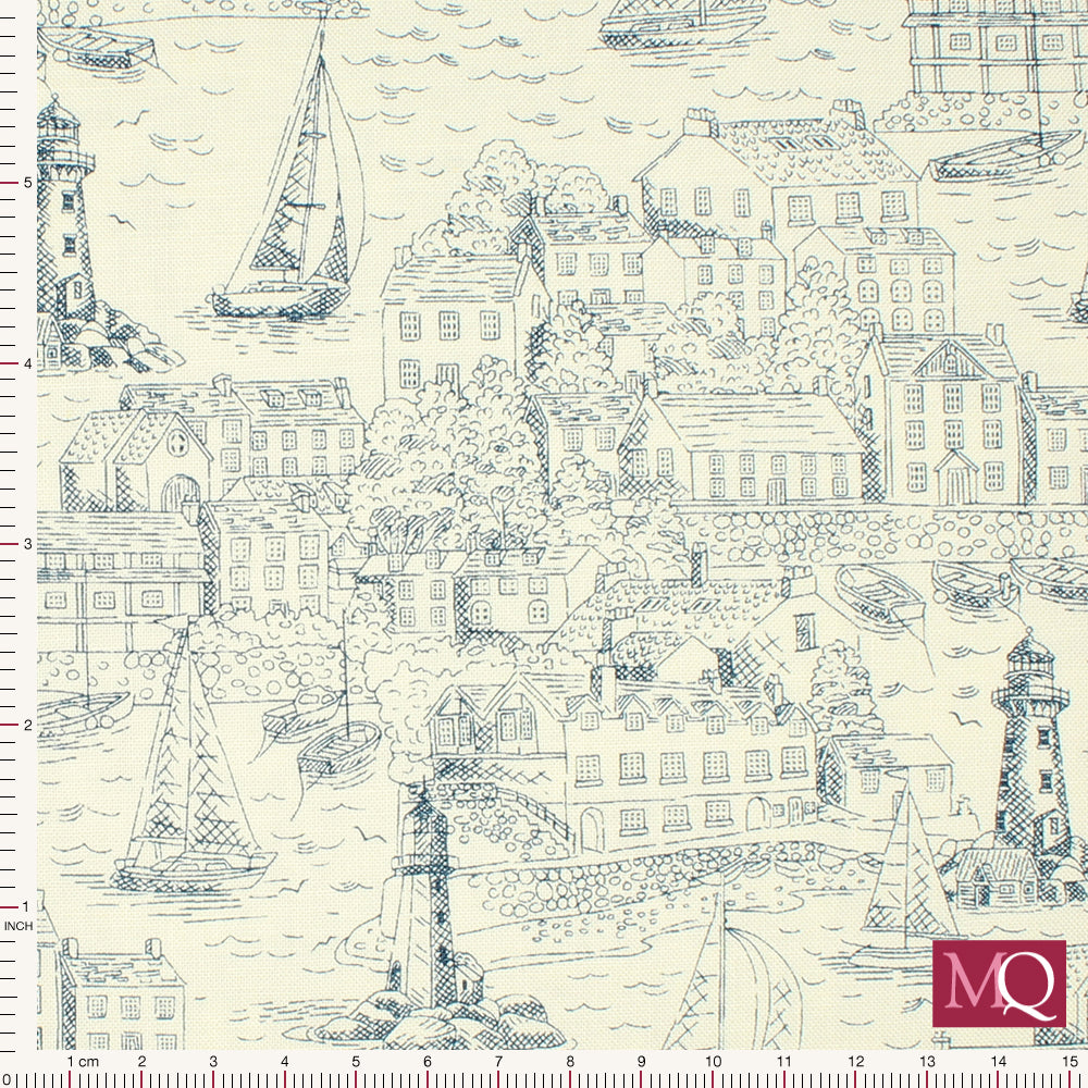 High Tide by Makower - Harbour View Cream