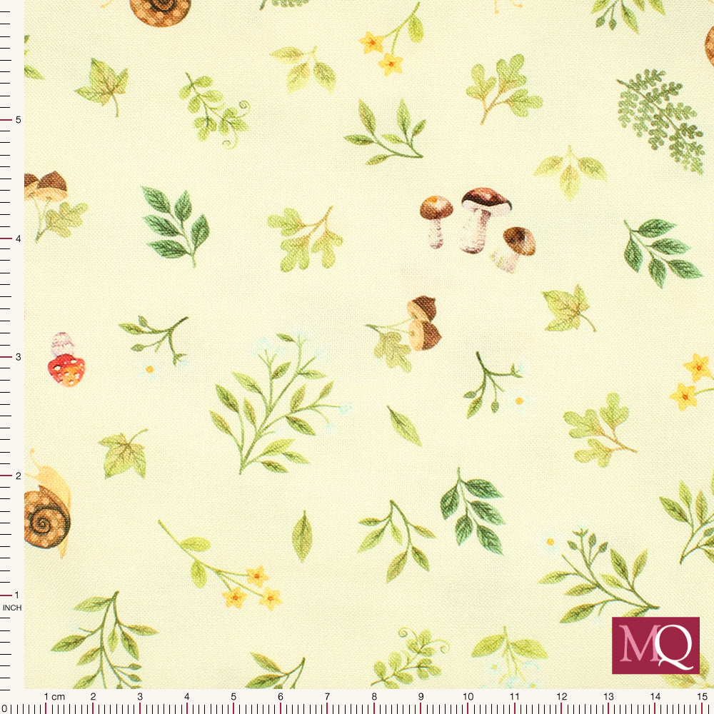 Woodland Babes by Kathryn Christensen for Northcott Fabrics Cream Multi Reduced NOW £10m
