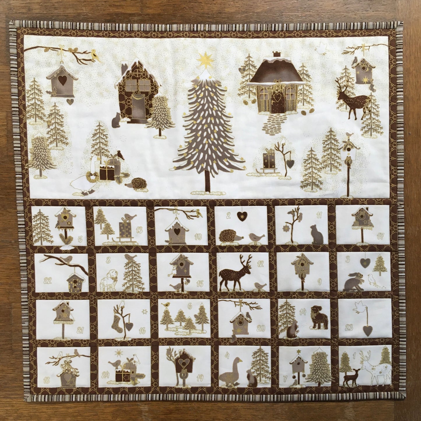 Frosty Snowflake Advent Panel by Stof 4595-139 £11 panel