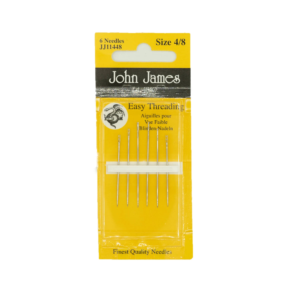 John James Easy Threading Size 4/8 6ct JJ11448