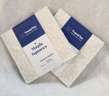 Maple Squares 5" Charm Pack - by Muslin Prints by TrndTex cream