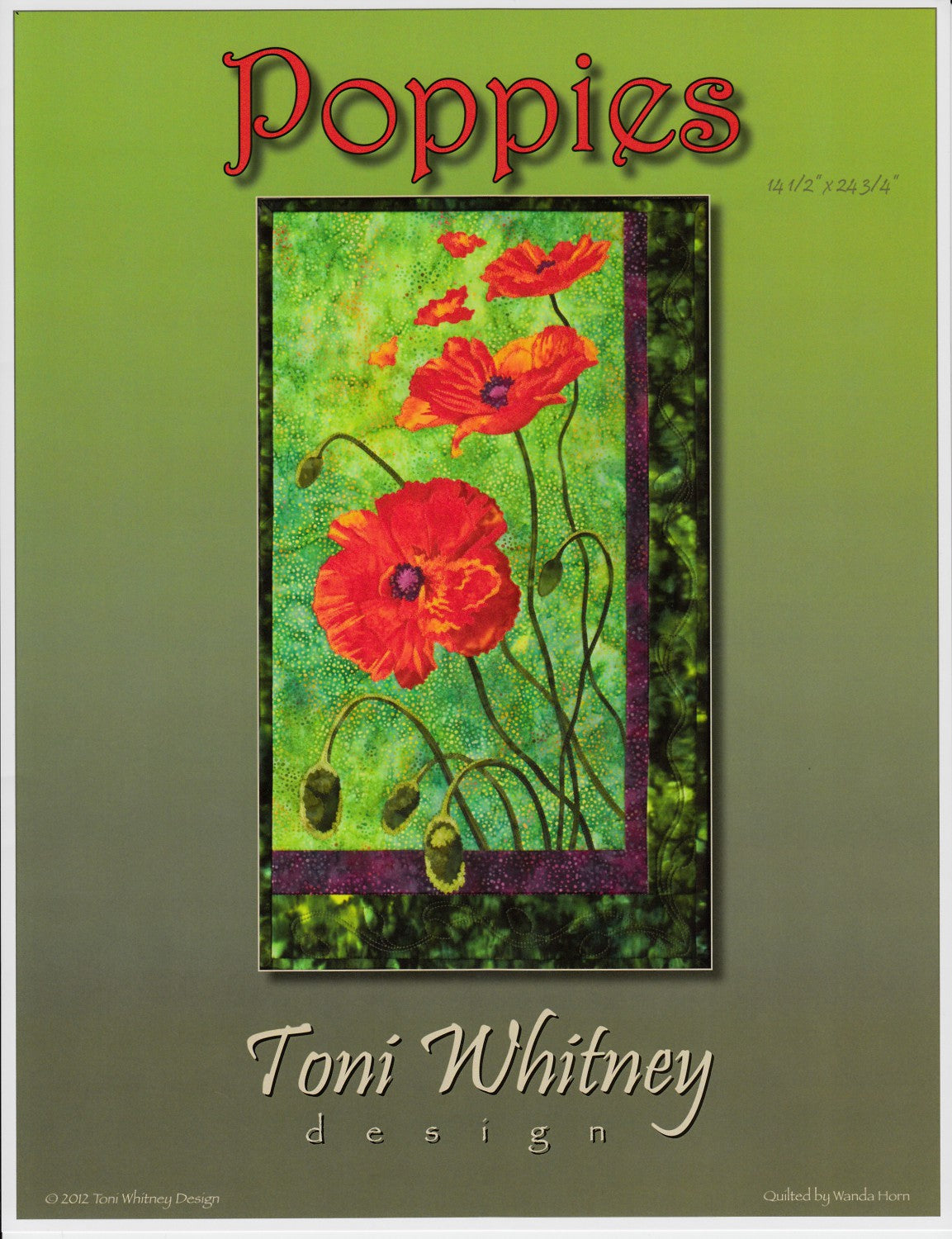 Poppies Wallhanging by Toni Whitney Design