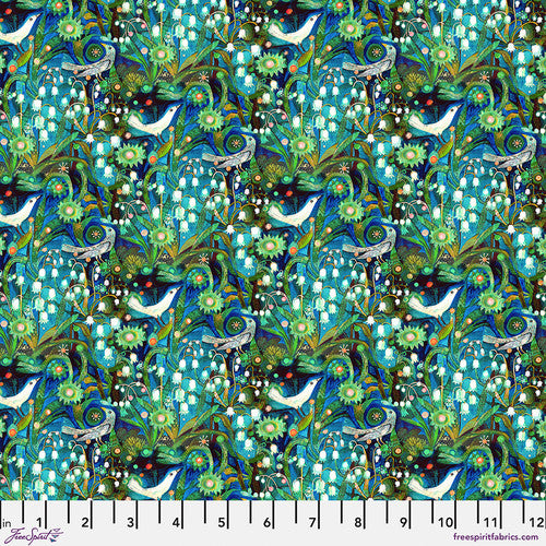 L'Heure Bleue by Este MacLeod for Free Spirit -Lily of the Valley - Midnight