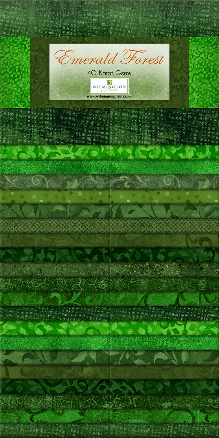 2.5" Strip Pack - Emerald Forest - Karat Gems by Wilmington