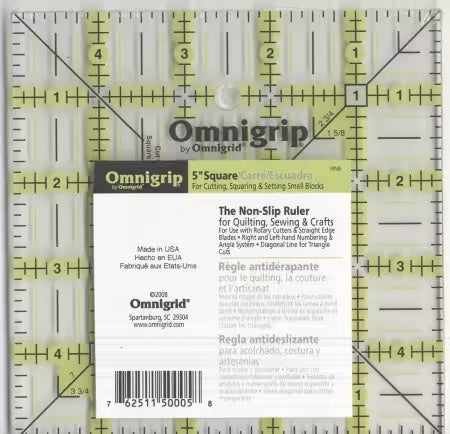 Omnigrid Omnigrip Neon Ruler 5in x 5in # RN5