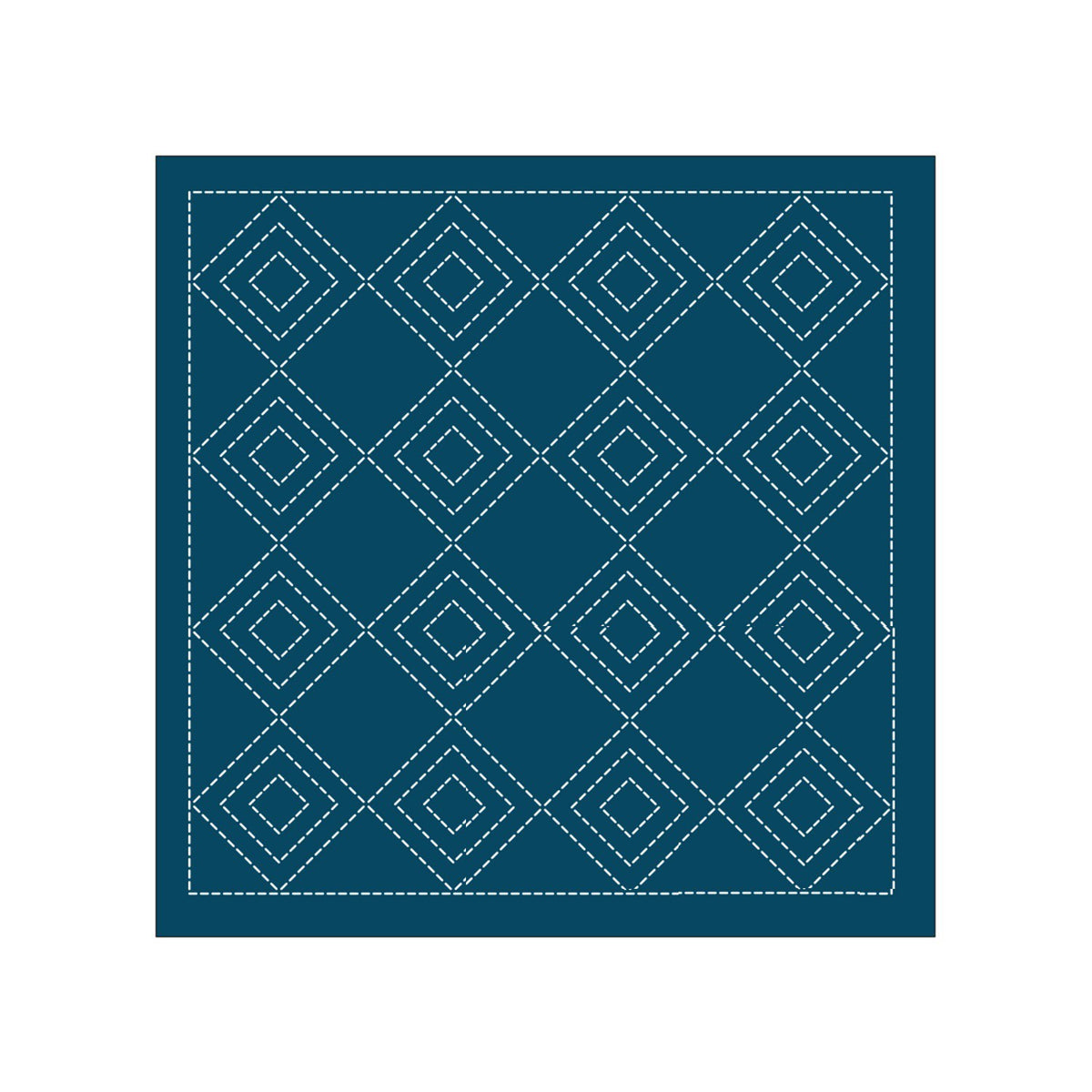 Sashiko Sampler Tate-mi-masu Navy. H-2036