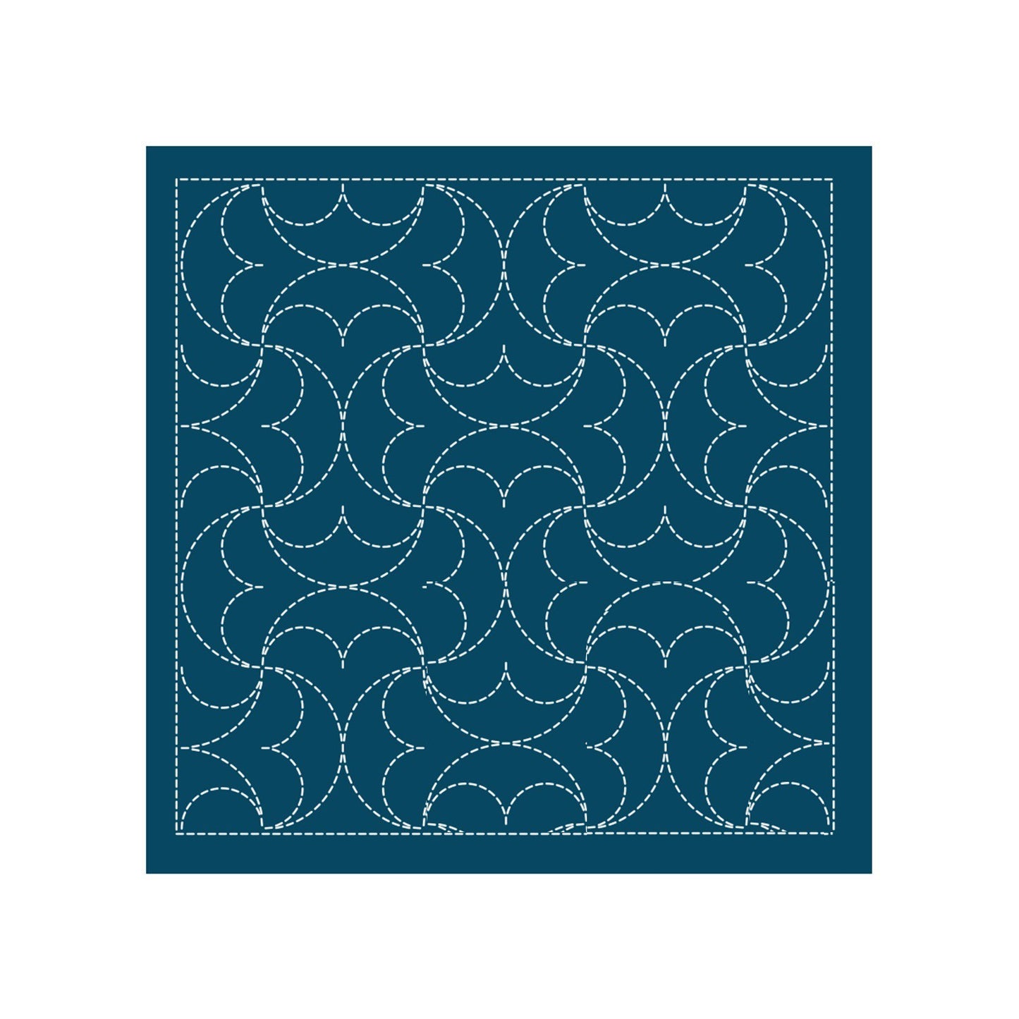 Sashiko Sampler Hangetsu-tsunagi Navy