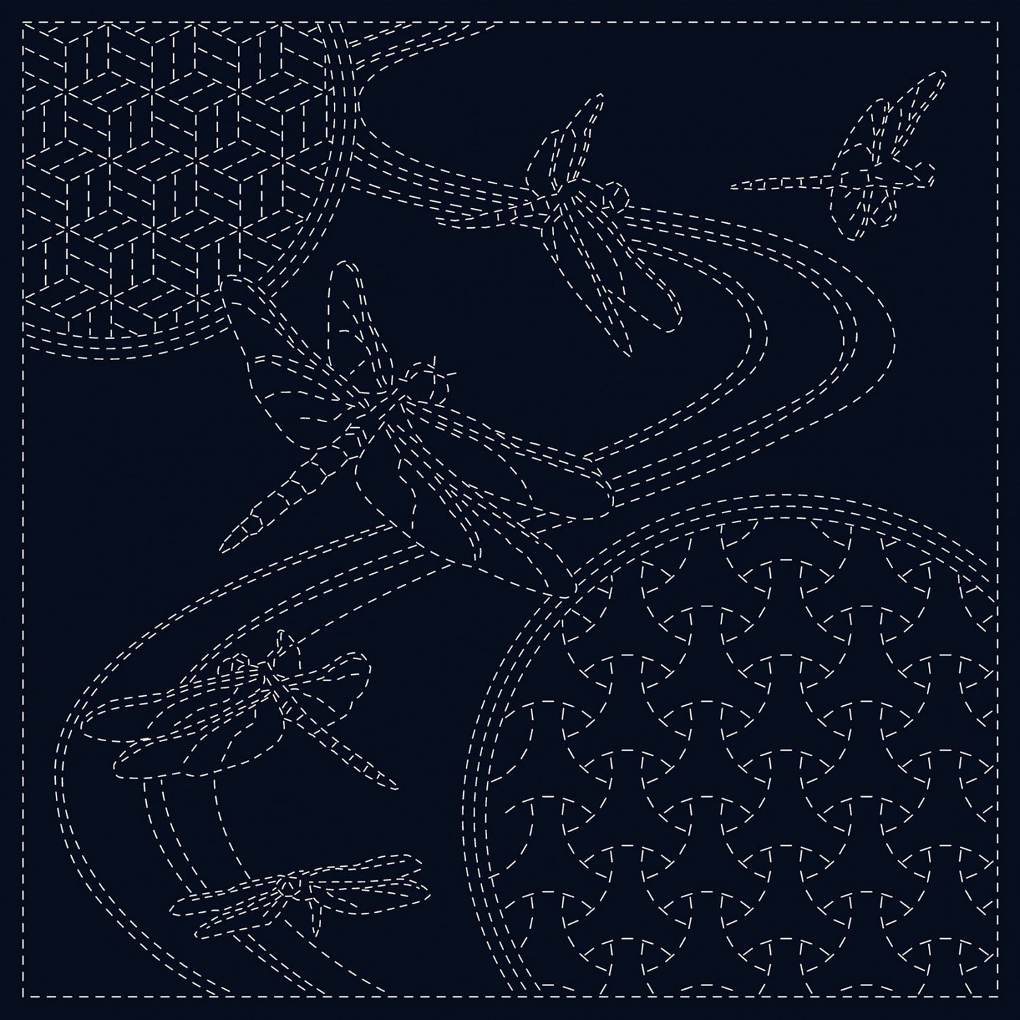 Sashiko Sampler Dragonfly SC0017-02