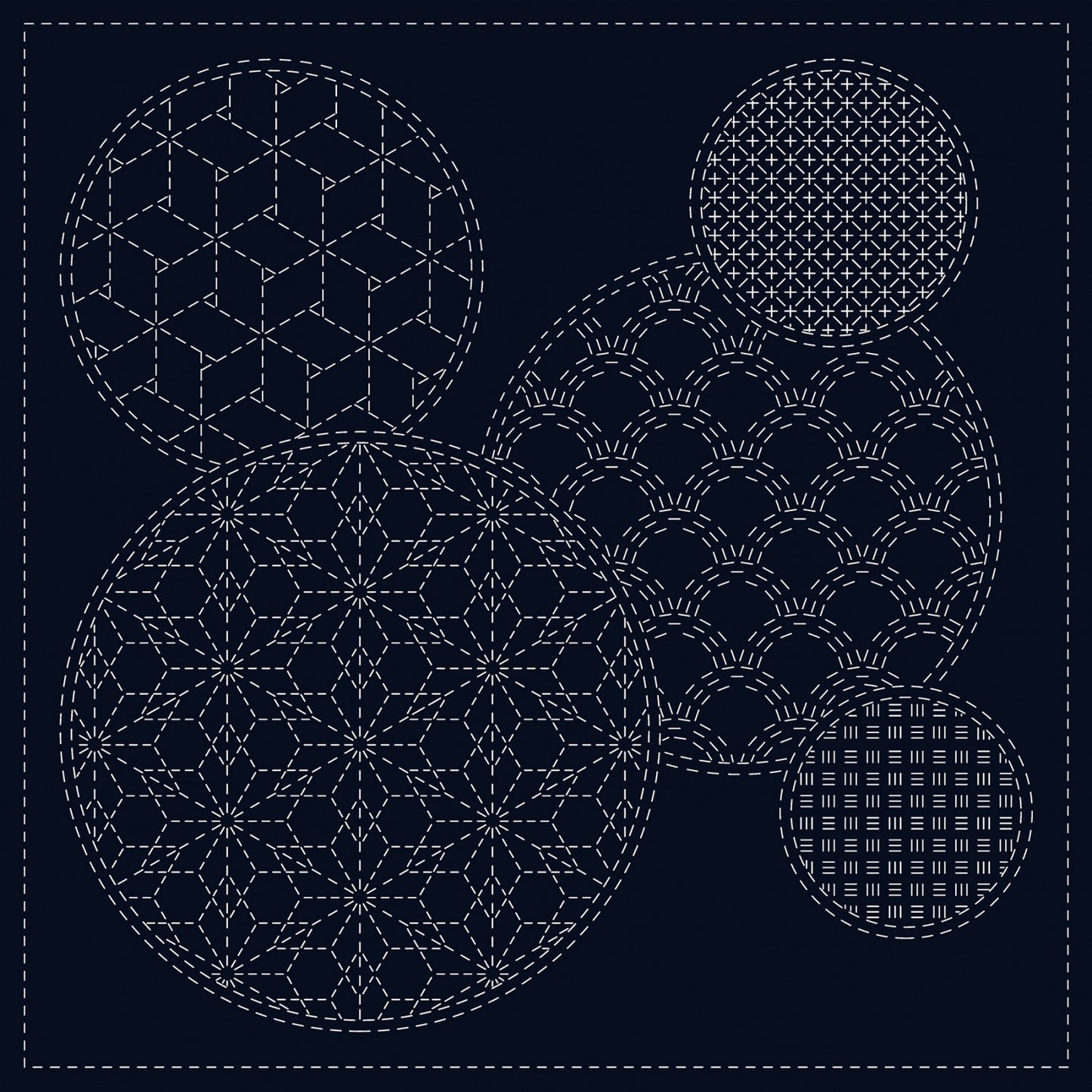 Sashiko Cloth Mixed Pattern SC0017-05