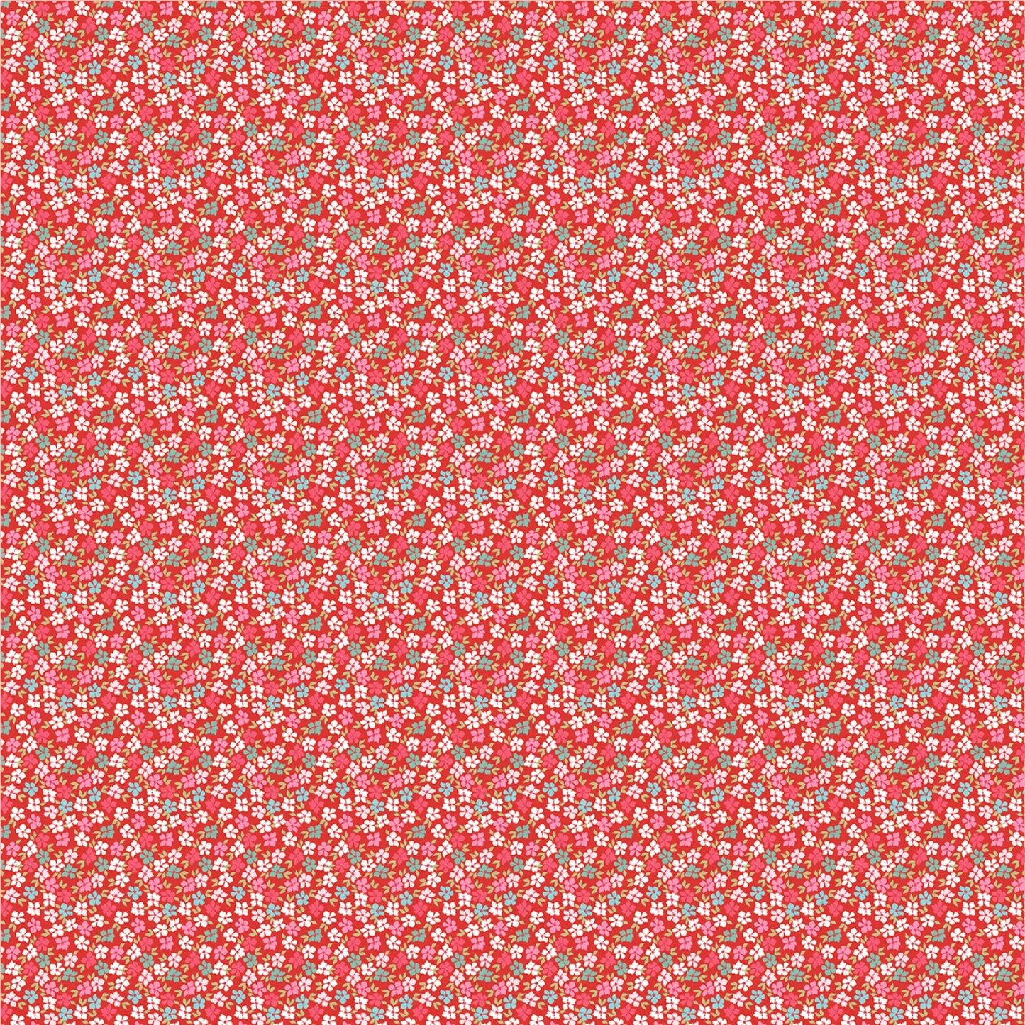 Smitten Chicken by Lori Woods for Poppie Cotton - Red Wild Phlox SN251107