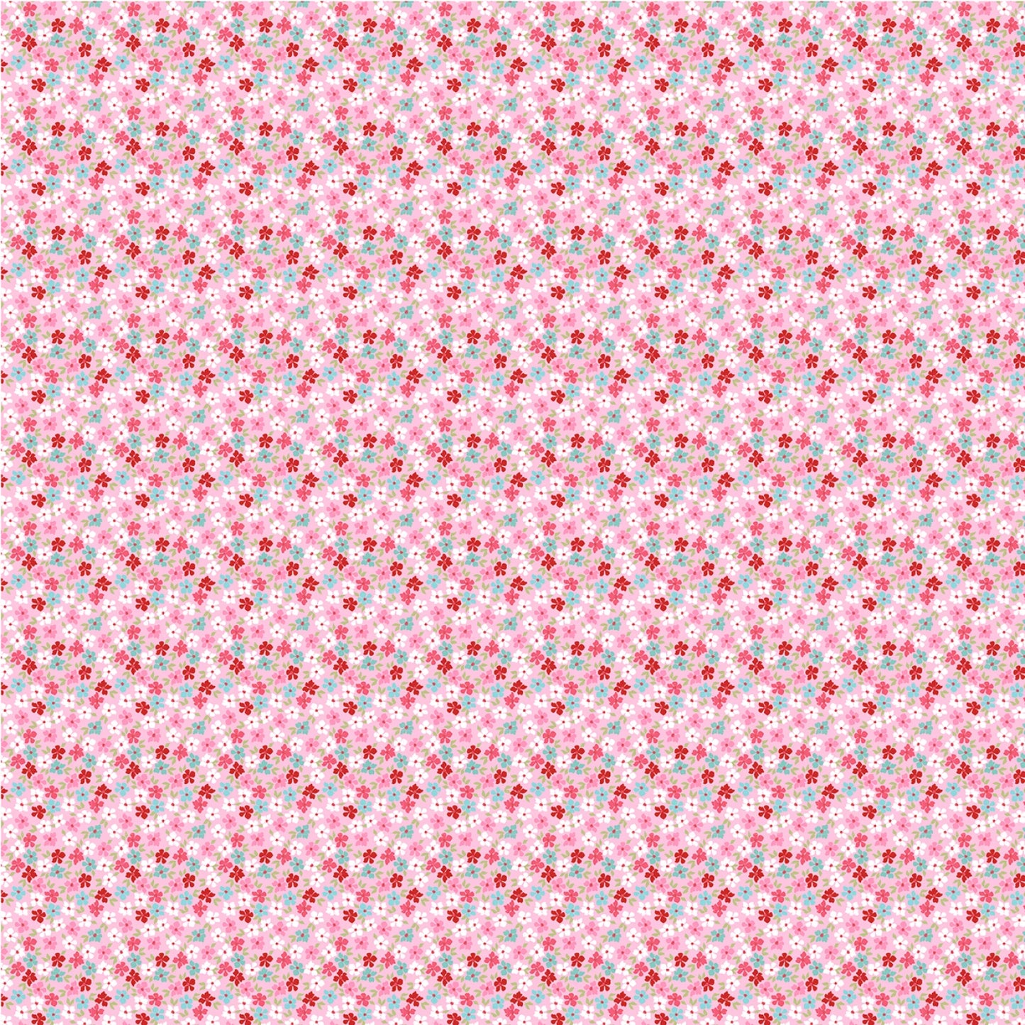 Smitten Chicken by Lori Woods for Poppie Cotton - Pink Wild Phlox SN251109