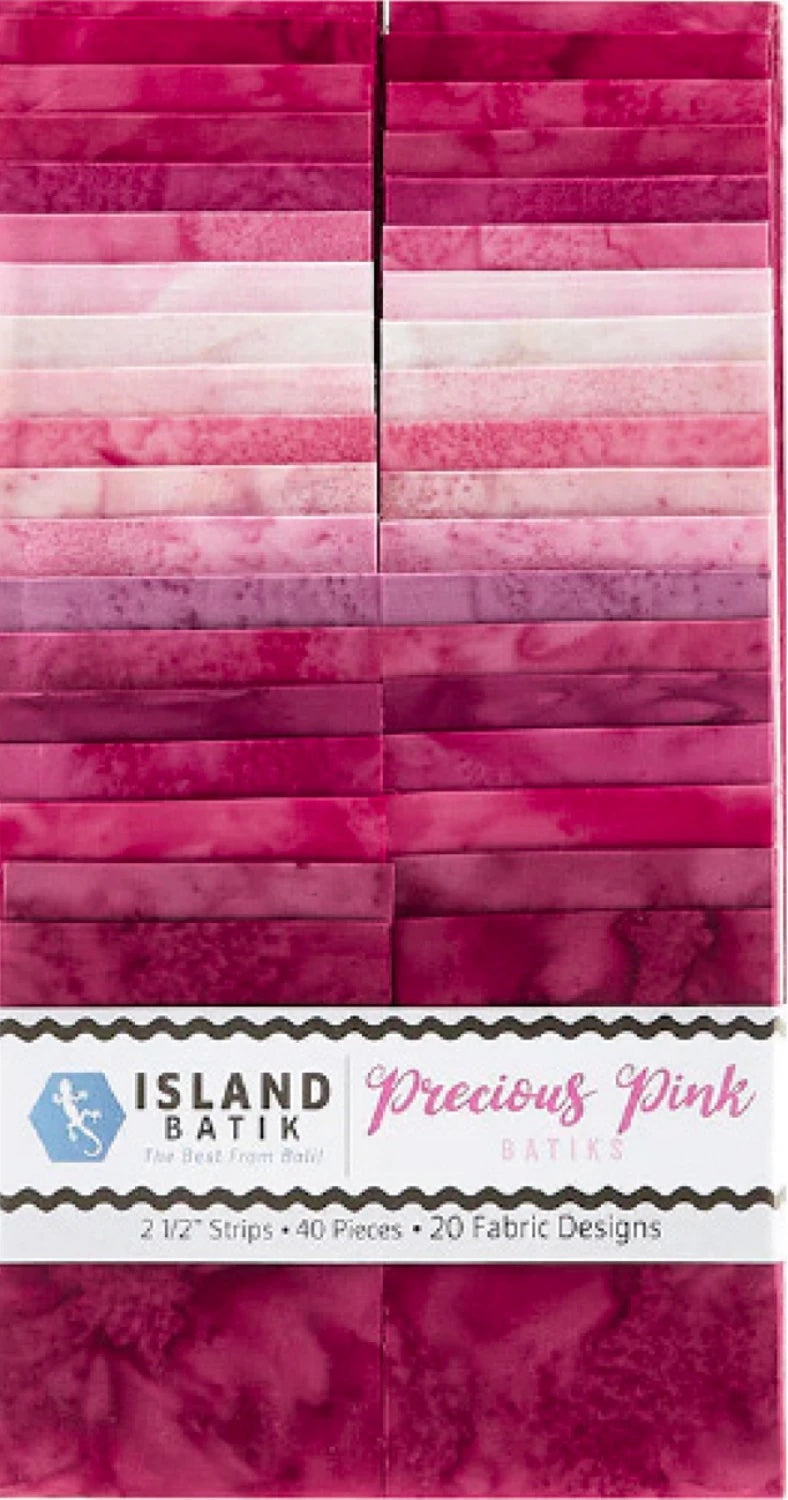Island Batik - 2.5" strips x 40 - Precious Pink