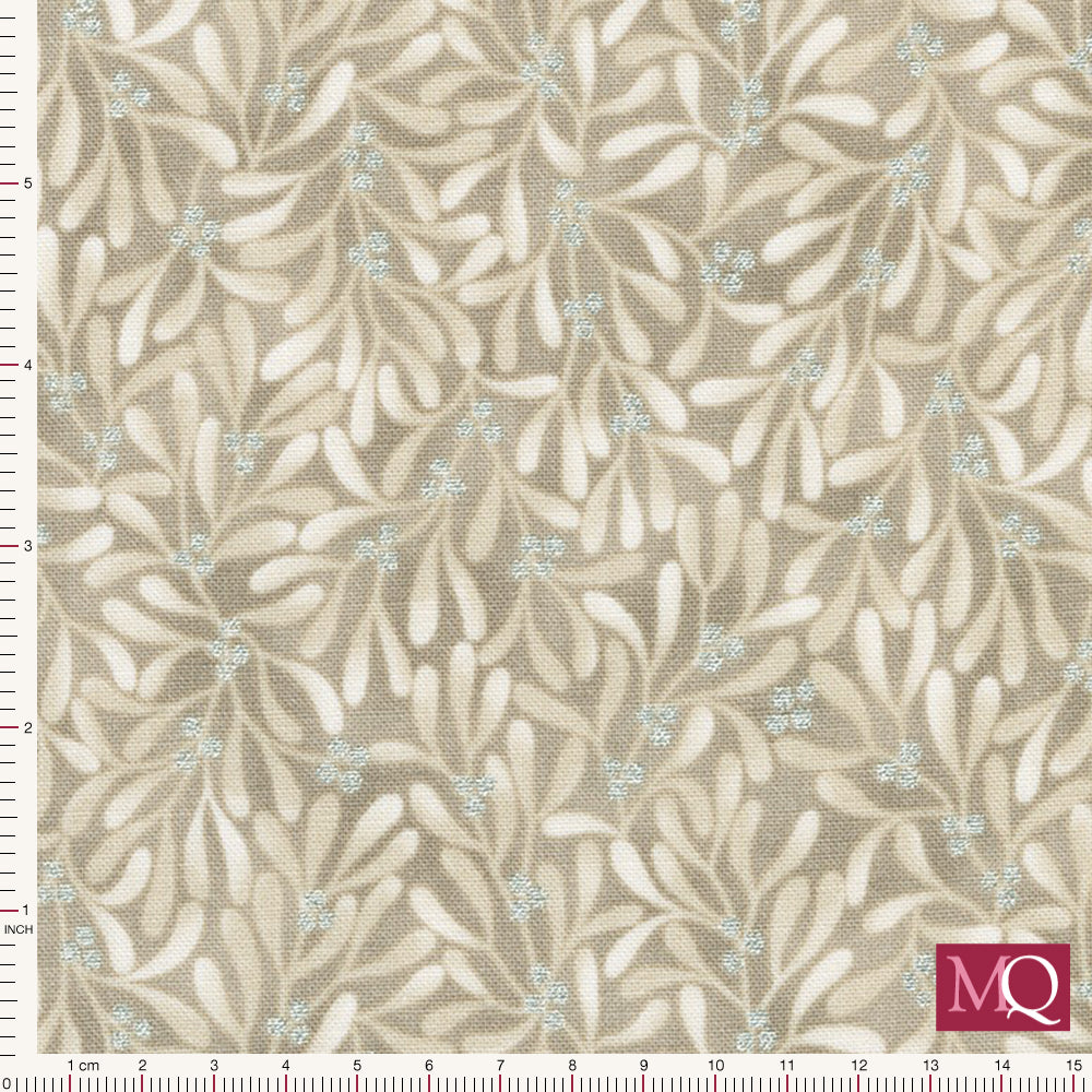Holiday Flourish by Robert Kaufman -Festive Finery, Taupe