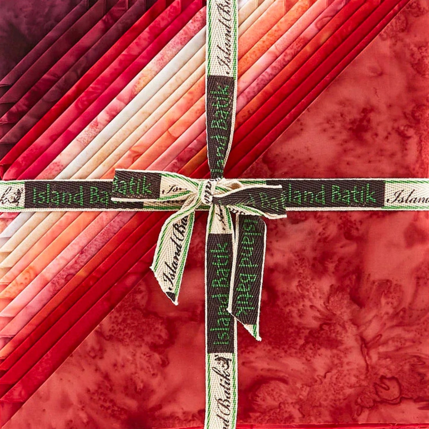 10" pre-cut squares of Island Batik - Ravishing Red