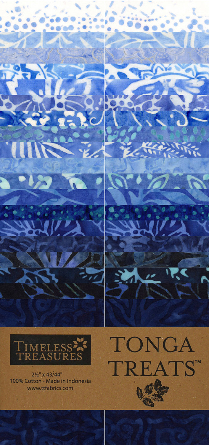 Tonga Treats - Treat Strip 40 - Bluebell from Timeless Treasures