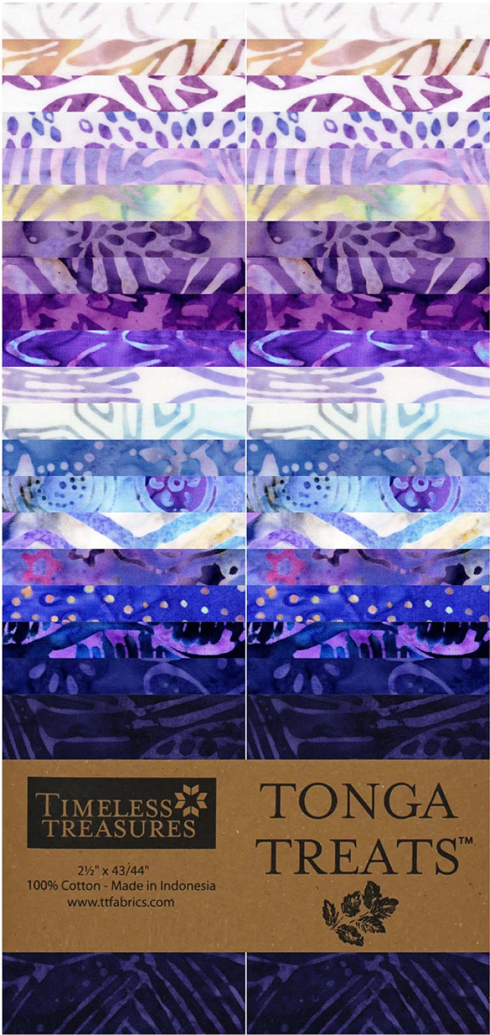Tonga Treats - Treat Strip 40 -Lilac from Timeless Treasures