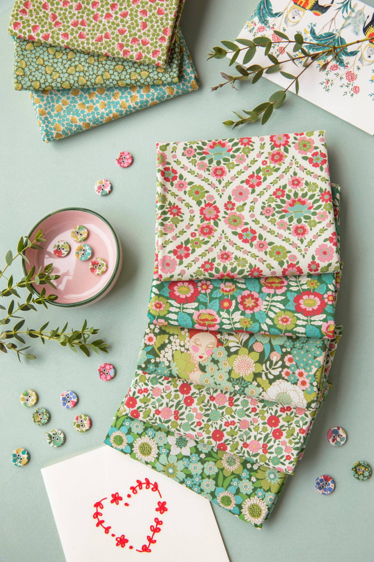 Fat Quarter Bundle - Tilda Wallflower Green