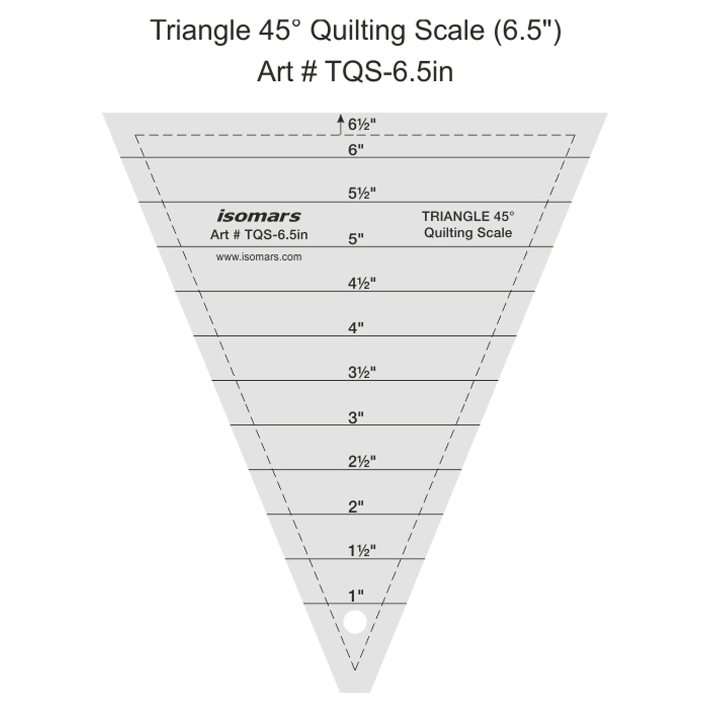 isomars 45degree Triangle 6.5" x 5" Ruler