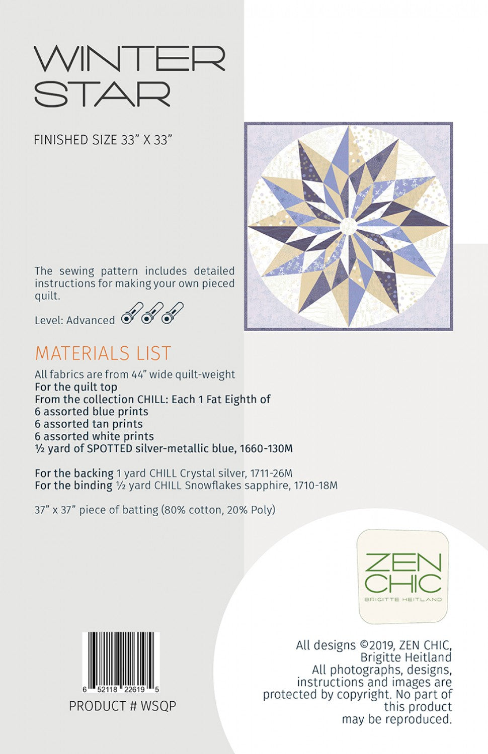 Winter Star by Brigitte Heitland for Zen Chic