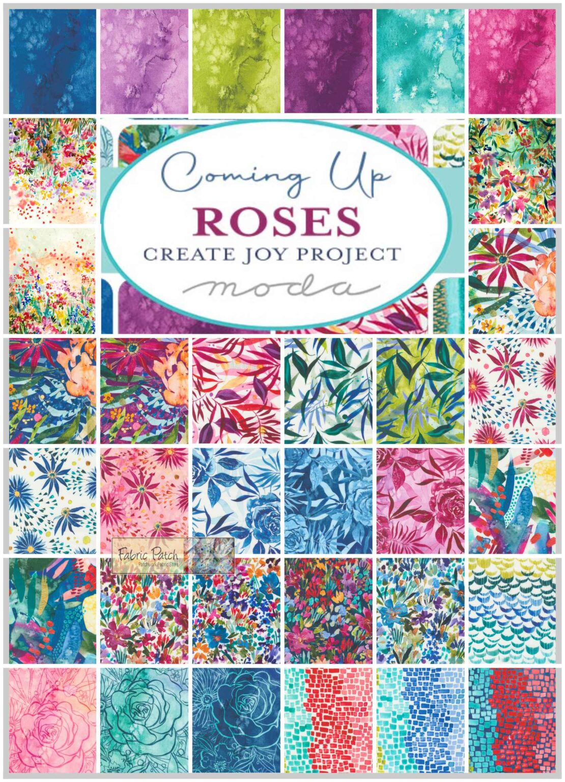 Jelly Roll - Coming up Roses by Create Joy for Moda