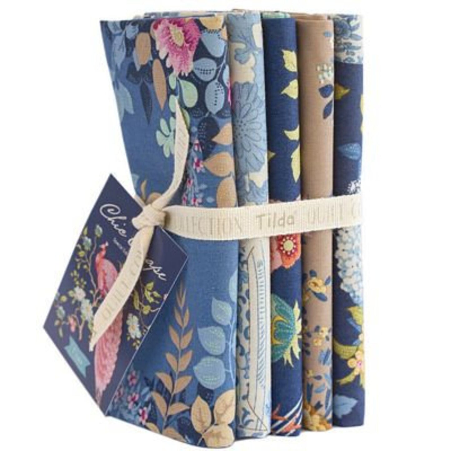 Fat Quarter Bundle - Chic Escape from Tilda - Blue/Sand Reduced