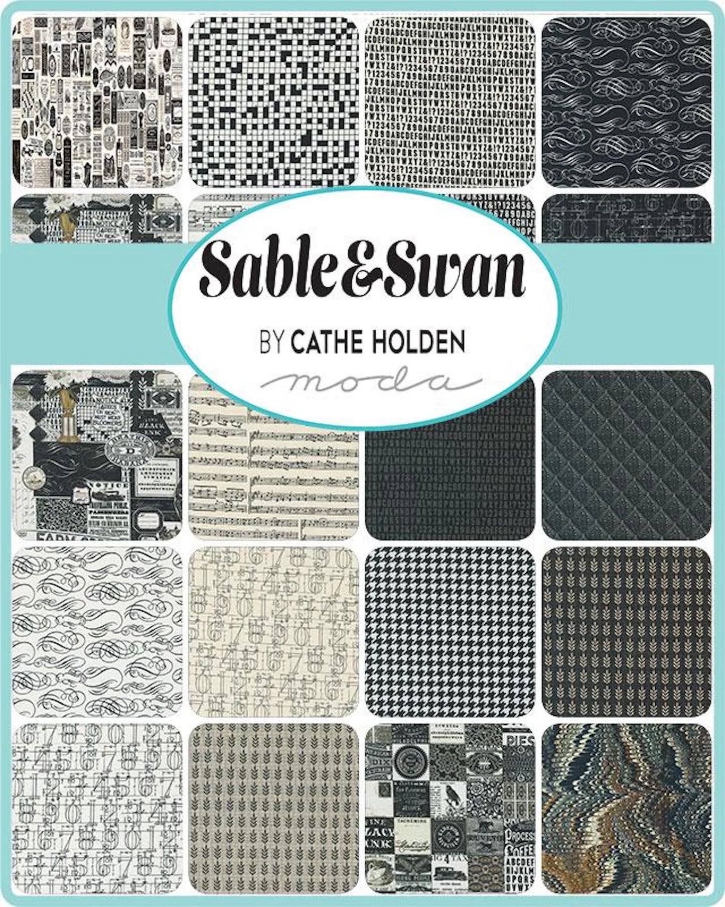 Sable and Swan 5" Charm Pack - by Cathe Holden for Moda