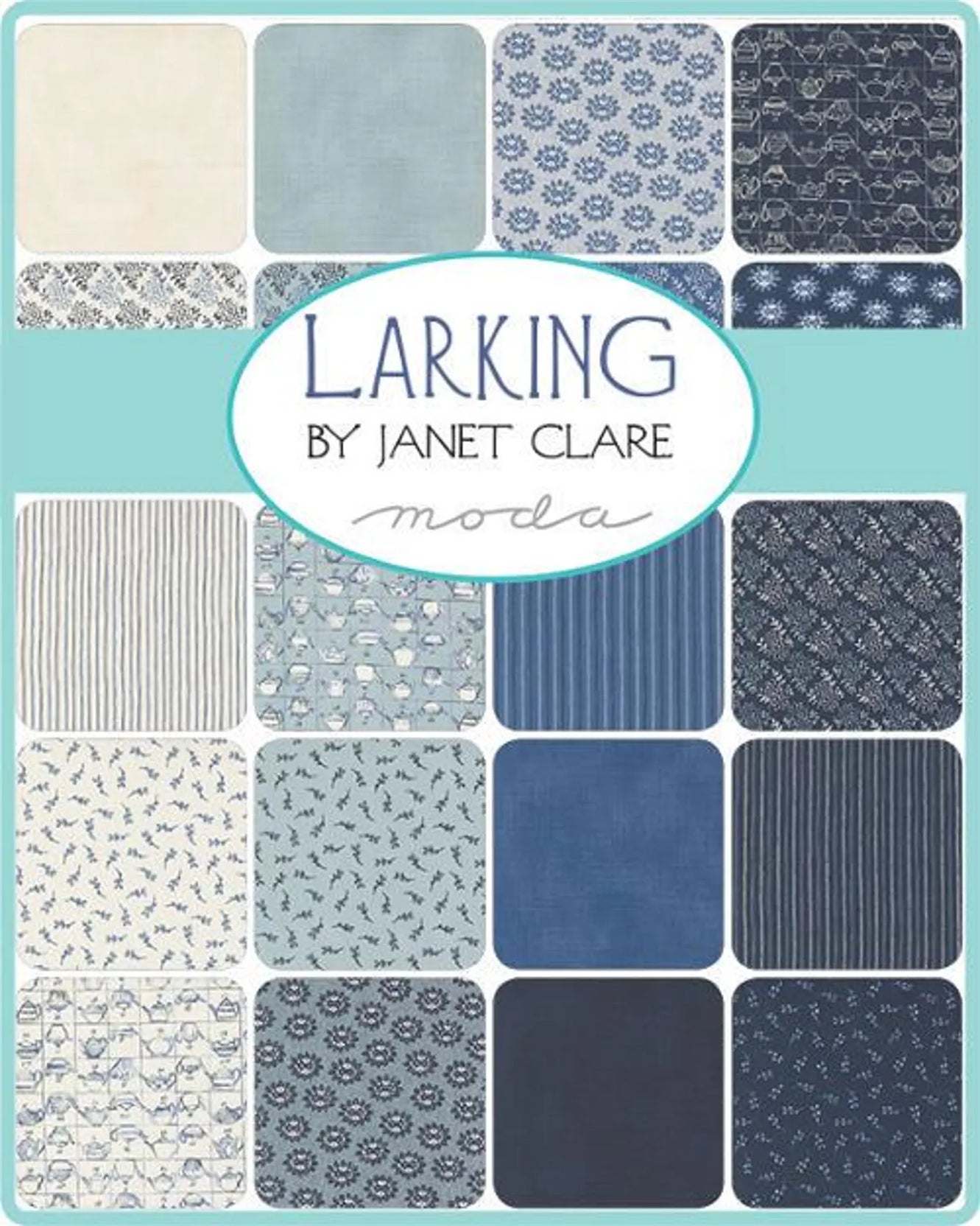 Larking 5" Charm Pack - by Janet Clare for Moda