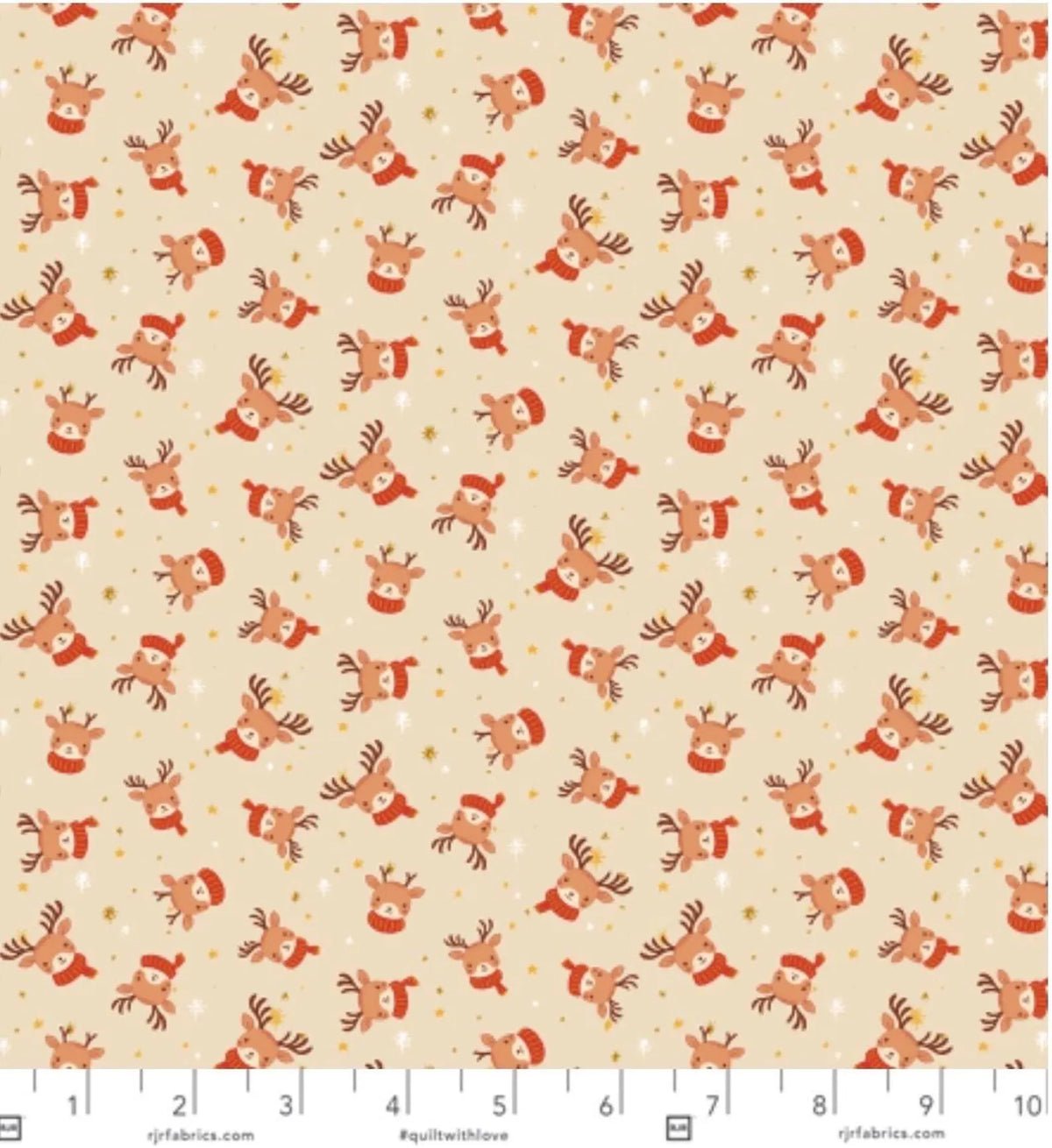 A Little Christmas by RJR Fabrics- Tis The Season Ditzy Reindeer