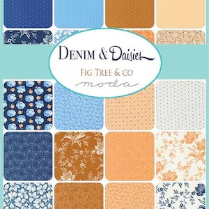 Denim and Daisies 5" Charm Pack - by Joanna Figueroa for Moda