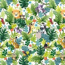 Jungle Friends Packed Animals by Suzybee for Clothworks