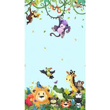 Jungle Friends Double Border by Suzybee for Clothworks