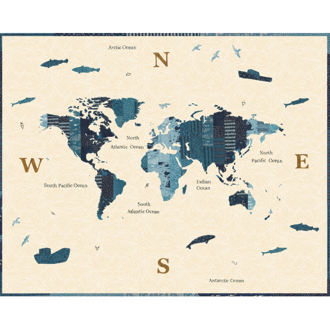 Panel - Longshore by Janet Clare for Moda Reduced NOW £8