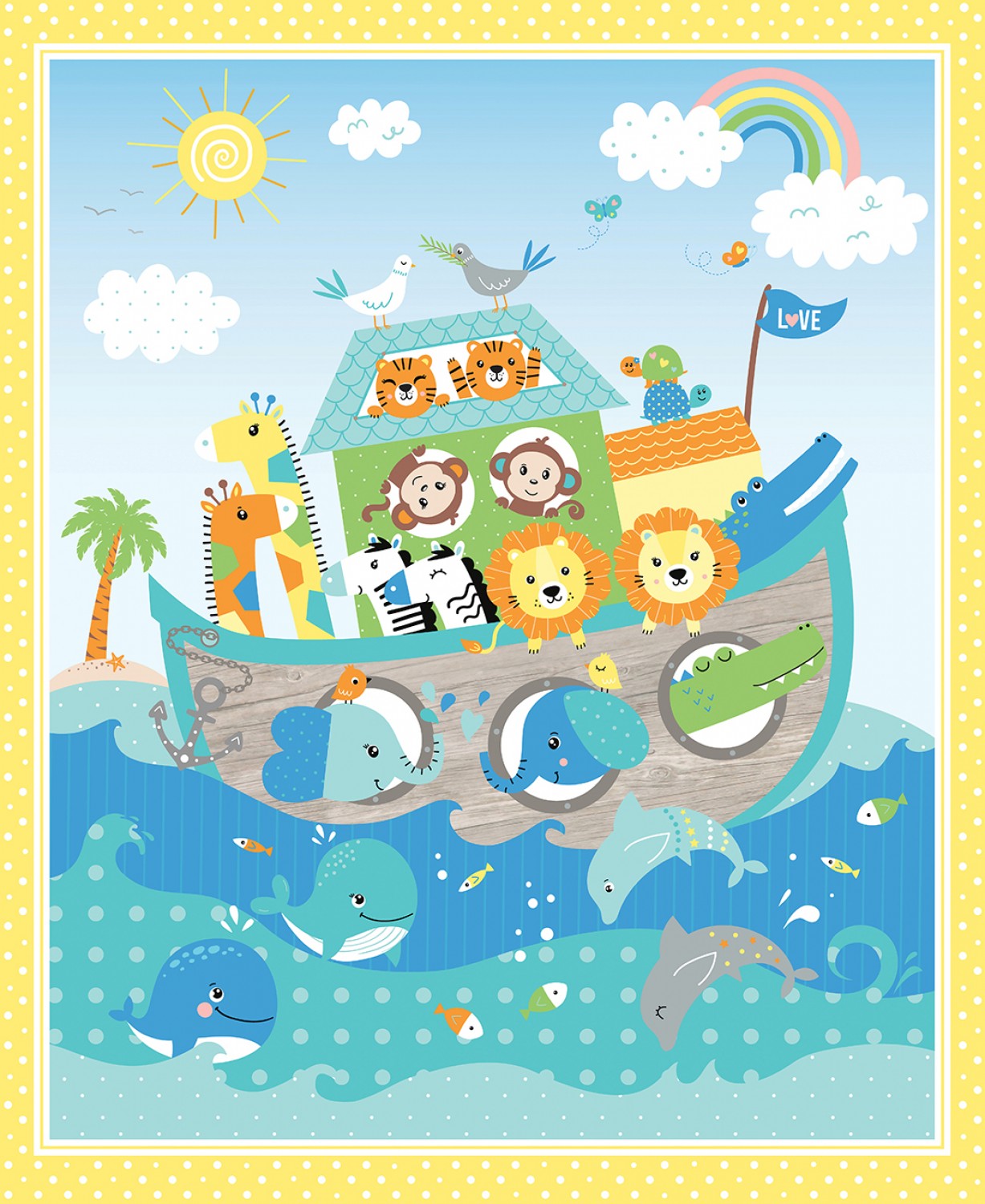 Noah's Journey Two by Two Panel