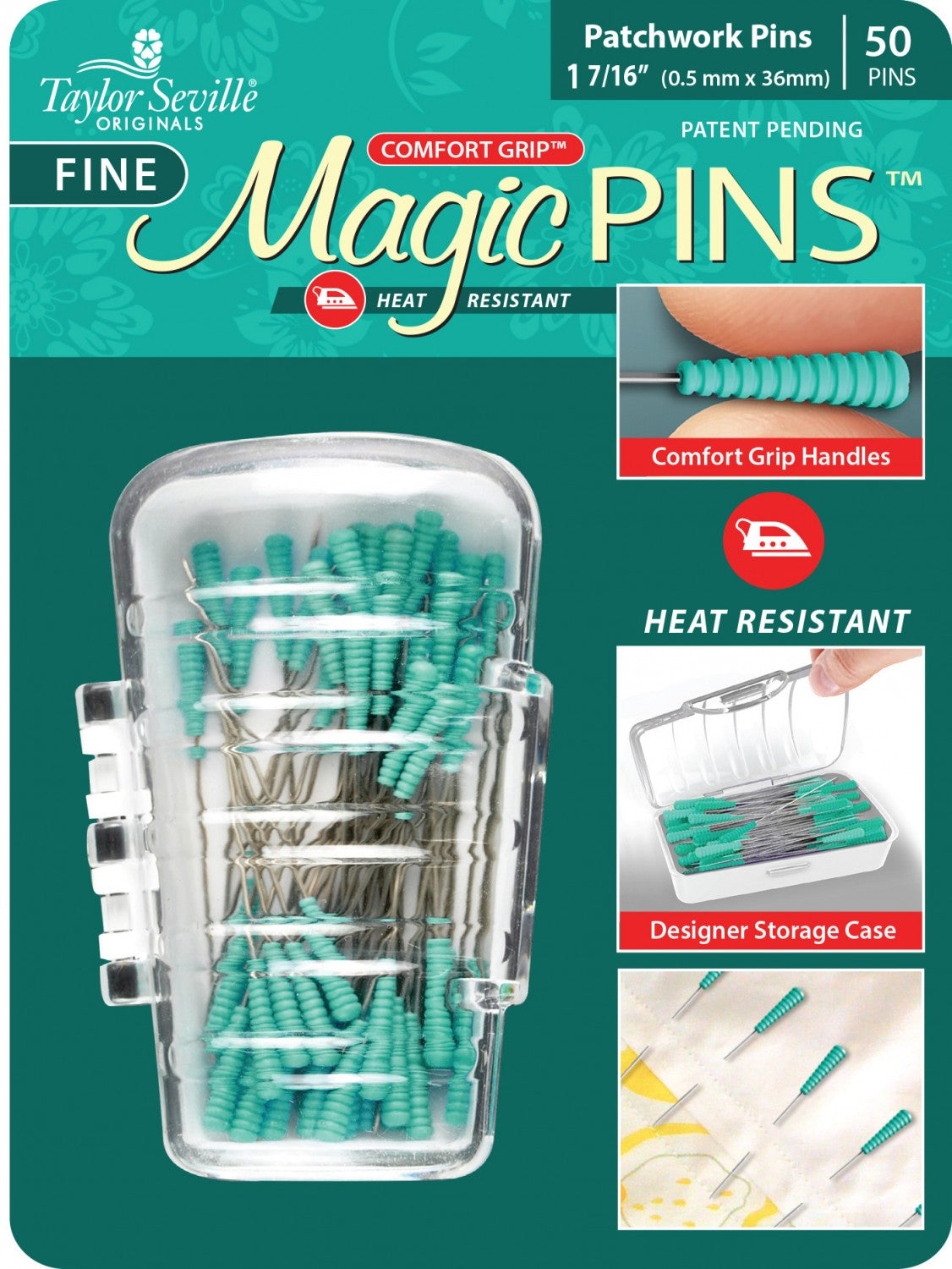Magic Pins by Taylor Seville - Patchwork Fine (0.5mm x 36mm)