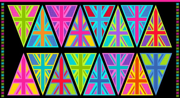 Bunting Panel - London Revival by Makower - Funky