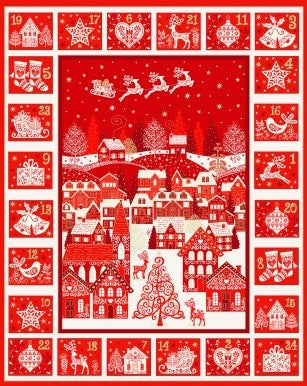 Christmas Scandi Advent Calendar Panel by Makower
