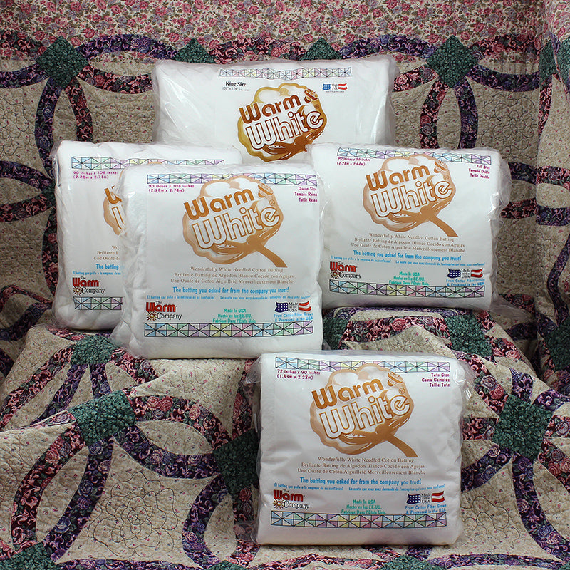 Warm & White - Cotton Wadding - White - 124" Wide