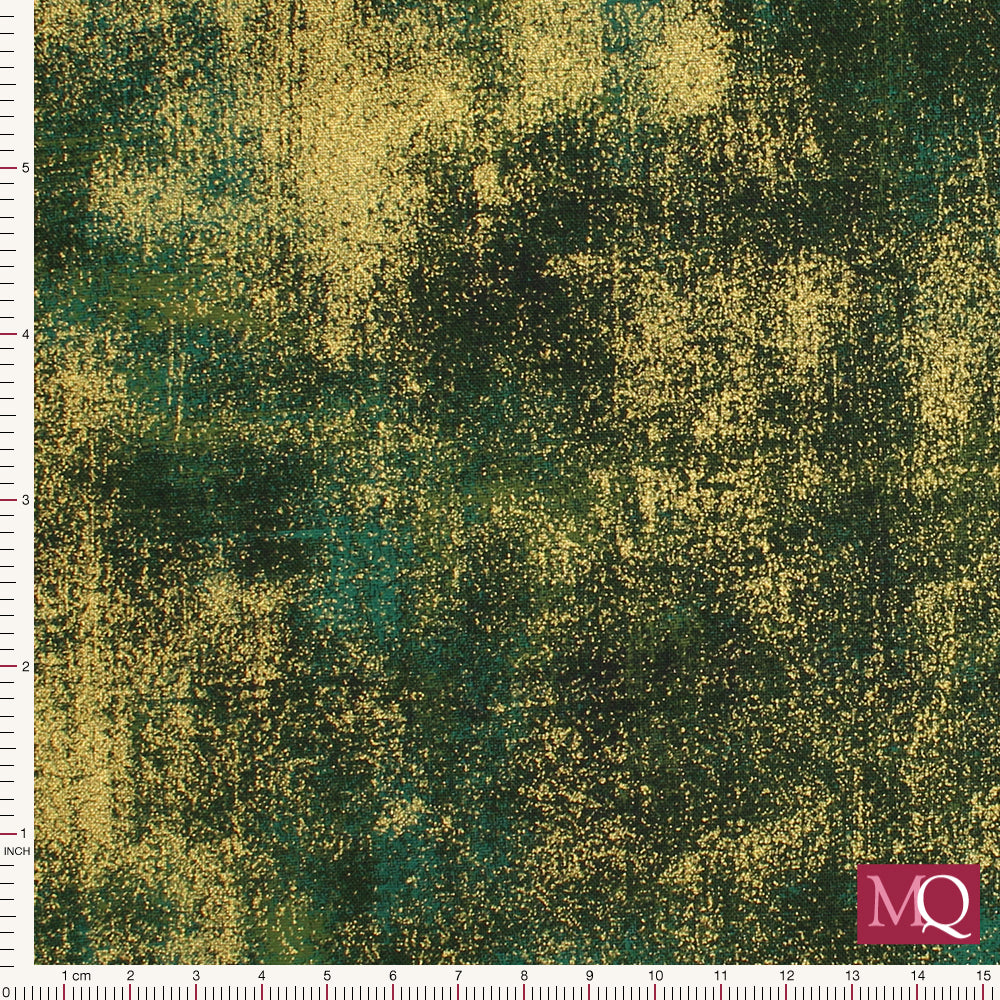 Basic Grey Grunge Metallics by Moda - Christmas Green