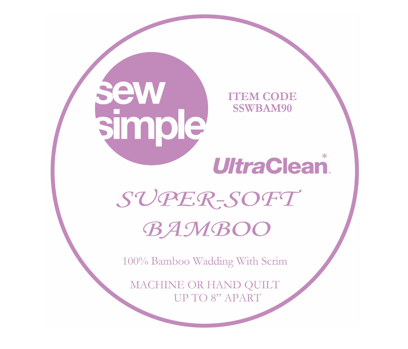 Sew Simple - Bamboo Wadding - 100% Bamboo
