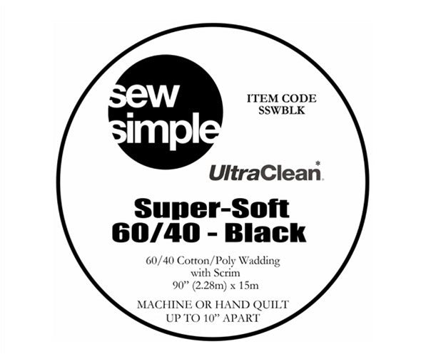 Sew Simple - Super-Soft 60/40 Wadding - Black - 92"