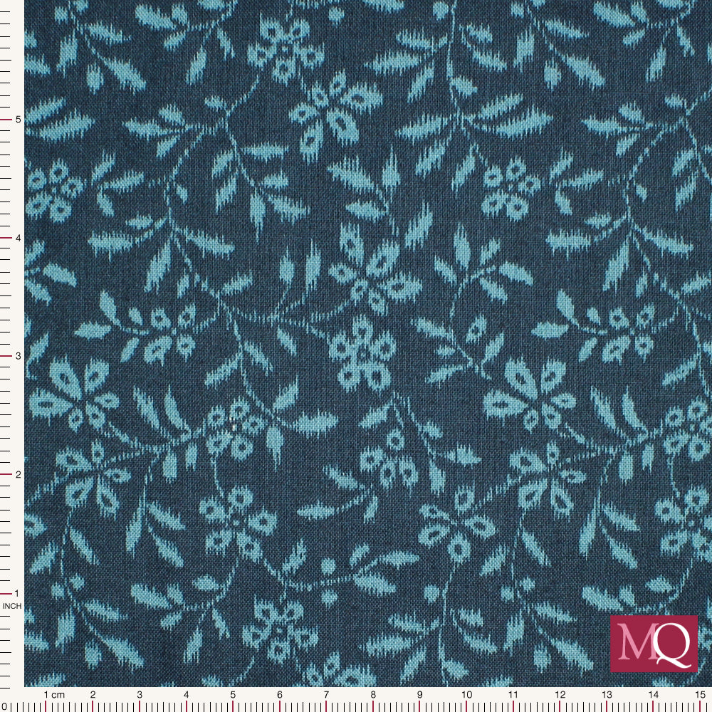 Blue Escape by Edyta Sitar for Makower - Navy Florals