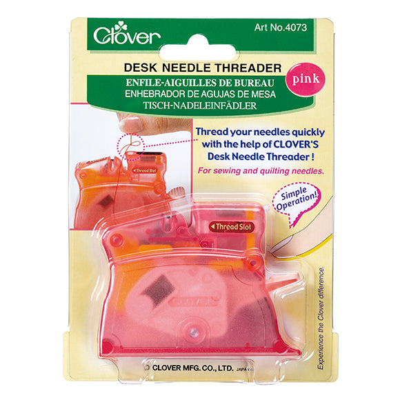 Clover Desk Needle Threader - Pink