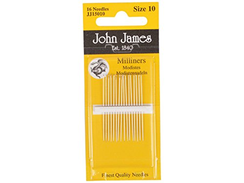 John James Gold and Glide Milliners Needles Size 10 - JJEG15010