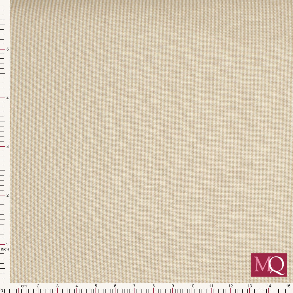 Hannah Basic from Stof Fabrics Beige Stripe 4514-207 Remnant