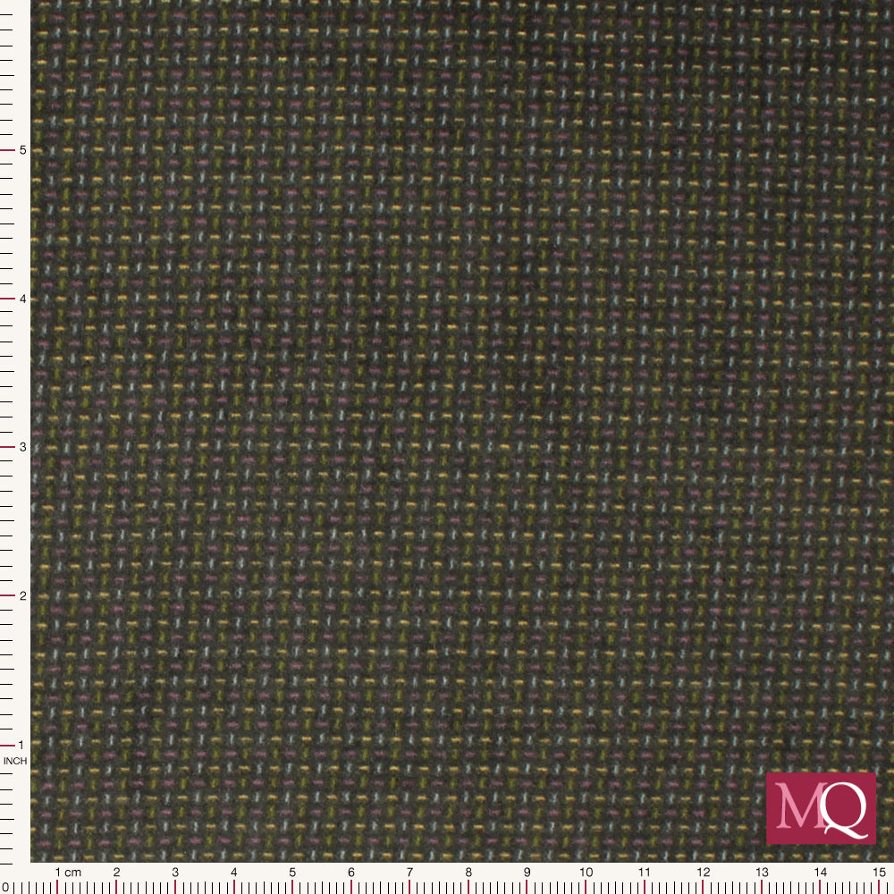 Cotton flannel quilting fabric with delicate grey dash all over pattern